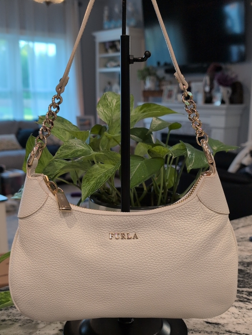 Furla Pebbled Leather Shoulder Bag
